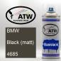 Preview: BMW, Black (matt), 4685: 400ml Sprühdose, von ATW Autoteile West.